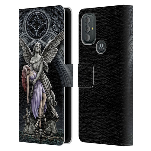 Sarah Richter Gothic Stone Angel With Skull Leather Book Wallet Case Cover For Motorola Moto G10 / Moto G20 / Moto G30
