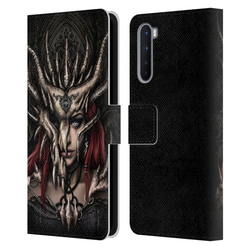 Sarah Richter Gothic Warrior Girl Leather Book Wallet Case Cover For OnePlus Nord 5G