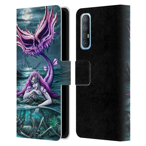 Sarah Richter Gothic Mermaid With Skeleton Pirate Leather Book Wallet Case Cover For OPPO Find X2 Neo 5G