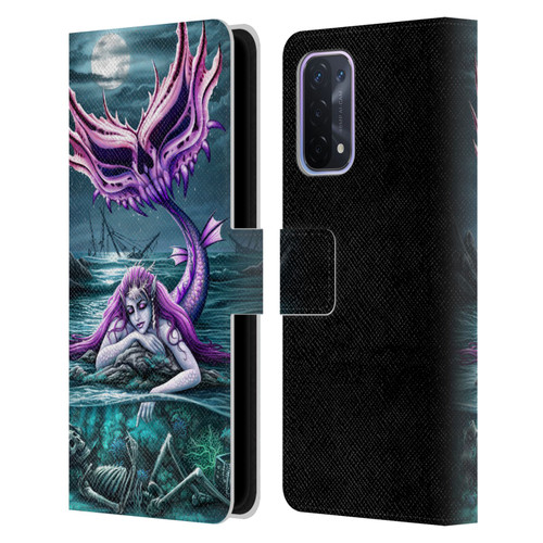 Sarah Richter Gothic Mermaid With Skeleton Pirate Leather Book Wallet Case Cover For OPPO A54 5G