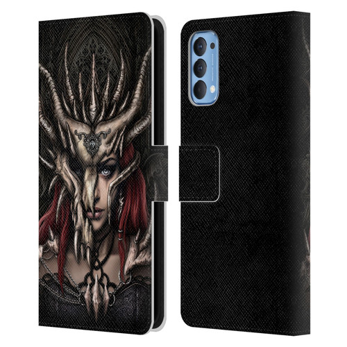 Sarah Richter Gothic Warrior Girl Leather Book Wallet Case Cover For OPPO Reno 4 5G