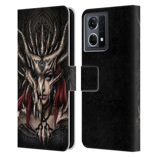 Sarah Richter Gothic Warrior Girl Leather Book Wallet Case Cover For OPPO Reno8 4G