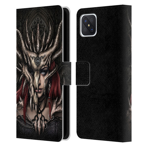 Sarah Richter Gothic Warrior Girl Leather Book Wallet Case Cover For OPPO Reno4 Z 5G