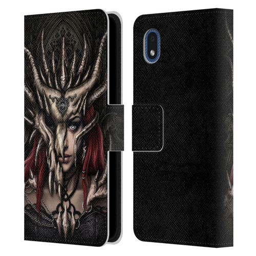 Sarah Richter Gothic Warrior Girl Leather Book Wallet Case Cover For Samsung Galaxy A01 Core (2020)