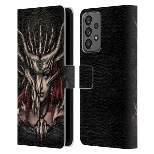 Sarah Richter Gothic Warrior Girl Leather Book Wallet Case Cover For Samsung Galaxy A73 5G (2022)