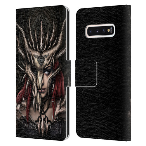 Sarah Richter Gothic Warrior Girl Leather Book Wallet Case Cover For Samsung Galaxy S10
