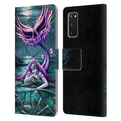 Sarah Richter Gothic Mermaid With Skeleton Pirate Leather Book Wallet Case Cover For Samsung Galaxy S20 / S20 5G