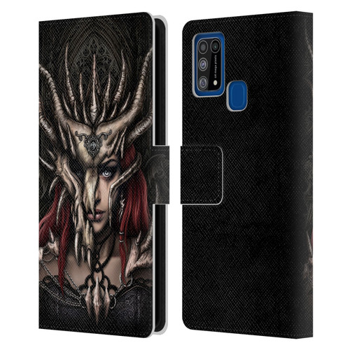 Sarah Richter Gothic Warrior Girl Leather Book Wallet Case Cover For Samsung Galaxy M31 (2020)