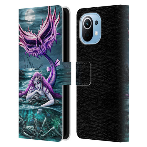 Sarah Richter Gothic Mermaid With Skeleton Pirate Leather Book Wallet Case Cover For Xiaomi Mi 11