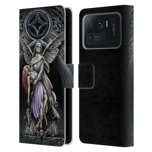 Sarah Richter Gothic Stone Angel With Skull Leather Book Wallet Case Cover For Xiaomi Mi 11 Ultra