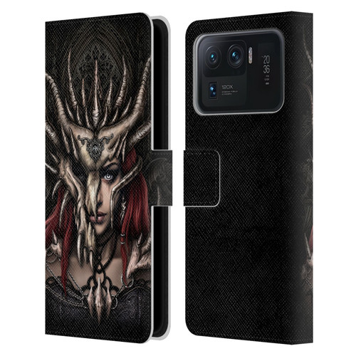 Sarah Richter Gothic Warrior Girl Leather Book Wallet Case Cover For Xiaomi Mi 11 Ultra