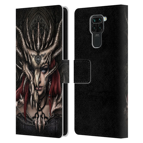 Sarah Richter Gothic Warrior Girl Leather Book Wallet Case Cover For Xiaomi Redmi Note 9 / Redmi 10X 4G