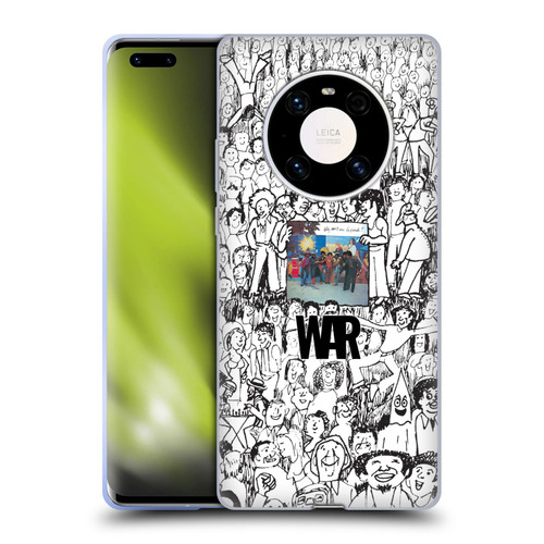 War Graphics Friends Doodle Art Soft Gel Case for Huawei Mate 40 Pro 5G