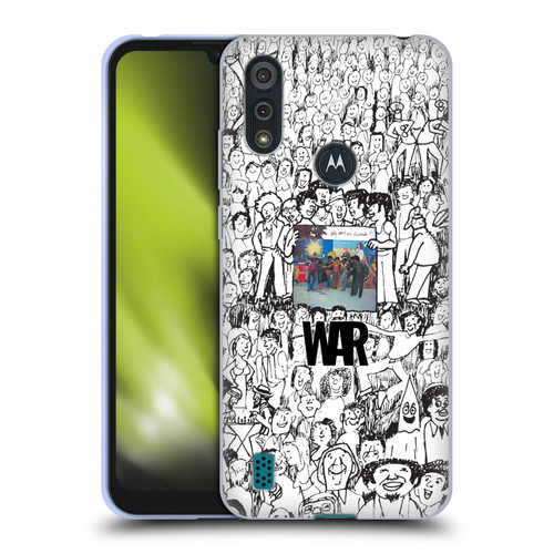 War Graphics Friends Doodle Art Soft Gel Case for Motorola Moto E6s (2020)