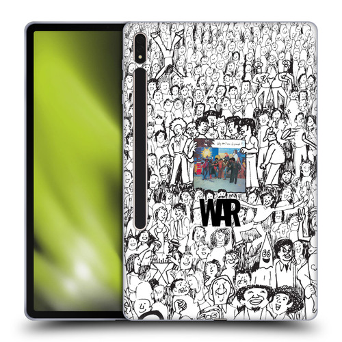 War Graphics Friends Doodle Art Soft Gel Case for Samsung Galaxy Tab S8 Plus