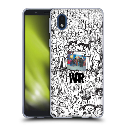 War Graphics Friends Doodle Art Soft Gel Case for Samsung Galaxy A01 Core (2020)