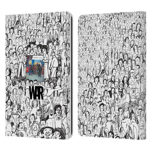 War Graphics Friends Doodle Art Leather Book Wallet Case Cover For Amazon Kindle Paperwhite 1 / 2 / 3