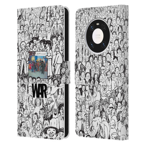 War Graphics Friends Doodle Art Leather Book Wallet Case Cover For Huawei Mate 40 Pro 5G