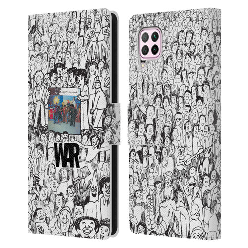 War Graphics Friends Doodle Art Leather Book Wallet Case Cover For Huawei Nova 6 SE / P40 Lite