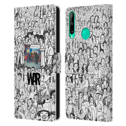 War Graphics Friends Doodle Art Leather Book Wallet Case Cover For Huawei P40 lite E