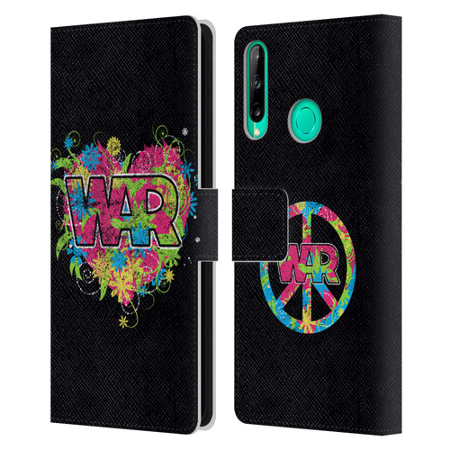 War Graphics Heart Logo Leather Book Wallet Case Cover For Huawei P40 lite E