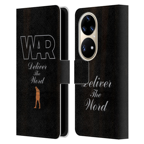 War Graphics Deliver The World Leather Book Wallet Case Cover For Huawei P50 Pro