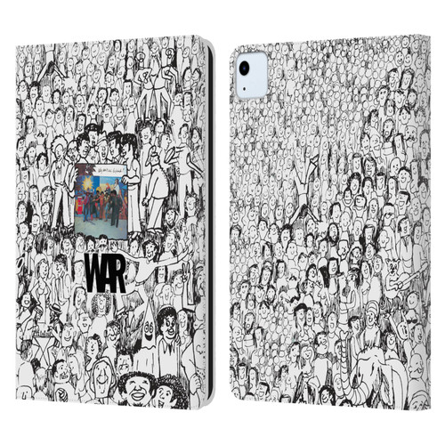 War Graphics Friends Doodle Art Leather Book Wallet Case Cover For Apple iPad Air 2020 / 2022