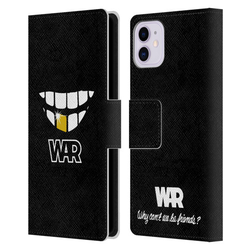 War Graphics Why Can't We Be Friends? Leather Book Wallet Case Cover For Apple iPhone 11