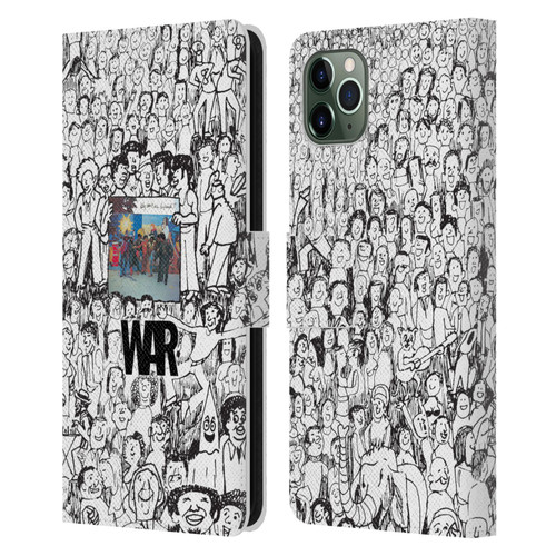 War Graphics Friends Doodle Art Leather Book Wallet Case Cover For Apple iPhone 11 Pro Max