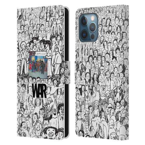 War Graphics Friends Doodle Art Leather Book Wallet Case Cover For Apple iPhone 12 Pro Max