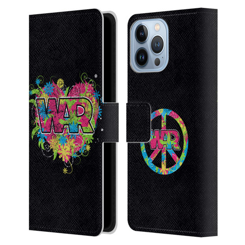 War Graphics Heart Logo Leather Book Wallet Case Cover For Apple iPhone 13 Pro Max