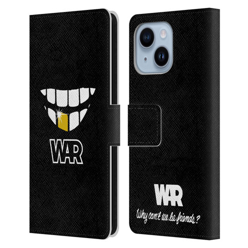 War Graphics Why Can't We Be Friends? Leather Book Wallet Case Cover For Apple iPhone 14 Plus