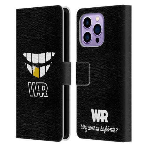 War Graphics Why Can't We Be Friends? Leather Book Wallet Case Cover For Apple iPhone 14 Pro Max