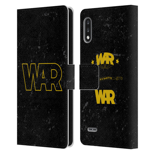 War Graphics Logo Leather Book Wallet Case Cover For LG K22