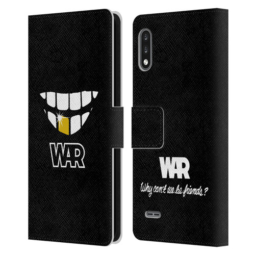 War Graphics Why Can't We Be Friends? Leather Book Wallet Case Cover For LG K22