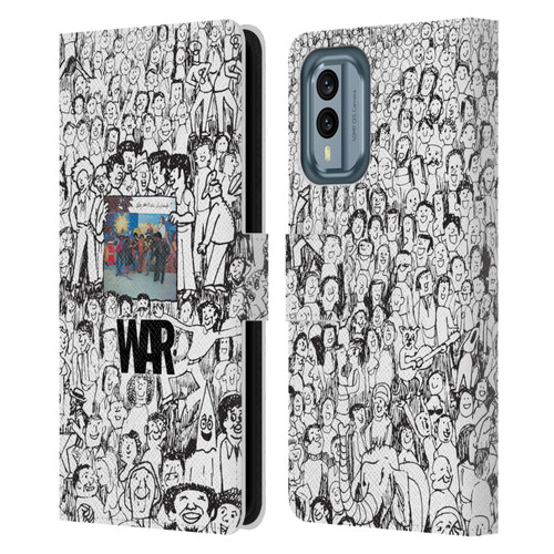 War Graphics Friends Doodle Art Leather Book Wallet Case Cover For Nokia X30