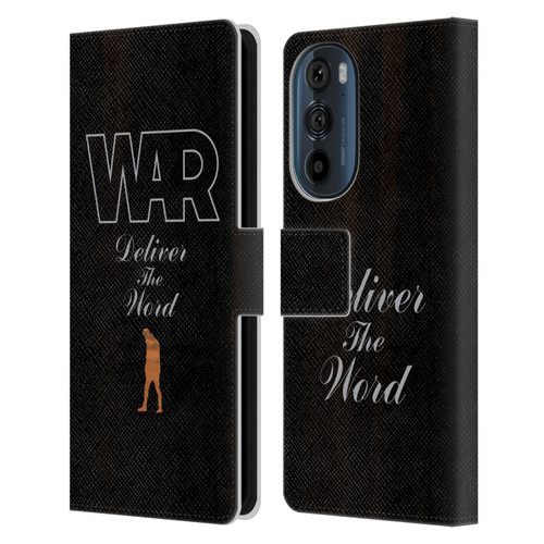 War Graphics Deliver The World Leather Book Wallet Case Cover For Motorola Edge 30