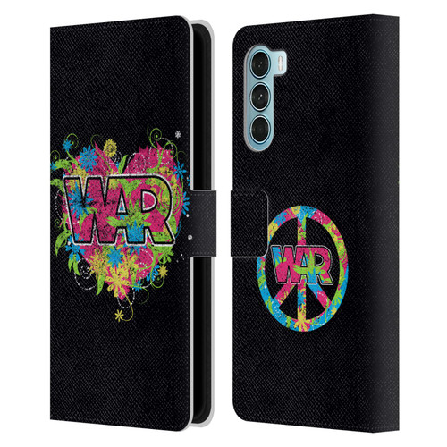 War Graphics Heart Logo Leather Book Wallet Case Cover For Motorola Edge S30 / Moto G200 5G