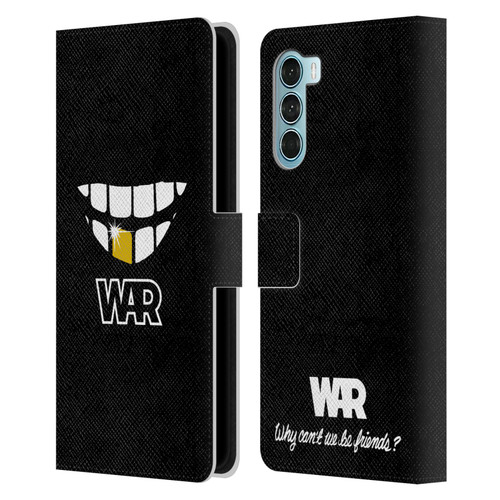 War Graphics Why Can't We Be Friends? Leather Book Wallet Case Cover For Motorola Edge S30 / Moto G200 5G
