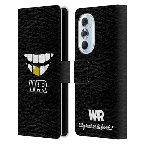War Graphics Why Can't We Be Friends? Leather Book Wallet Case Cover For Motorola Edge X30