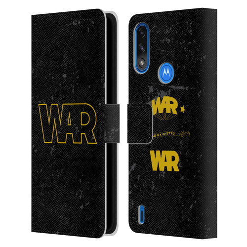 War Graphics Logo Leather Book Wallet Case Cover For Motorola Moto E7 Power / Moto E7i Power