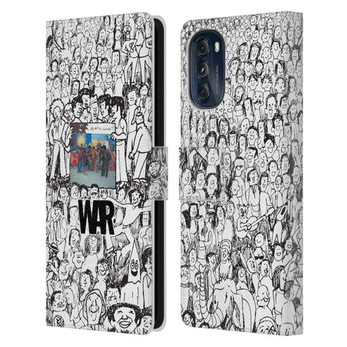 War Graphics Friends Doodle Art Leather Book Wallet Case Cover For Motorola Moto G (2022)