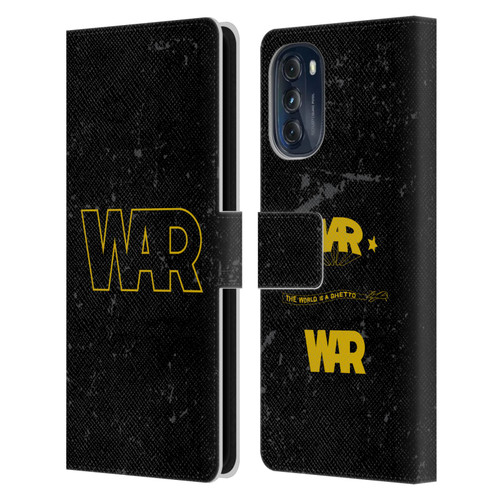 War Graphics Logo Leather Book Wallet Case Cover For Motorola Moto G (2022)