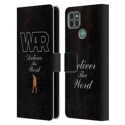 War Graphics Deliver The World Leather Book Wallet Case Cover For Motorola Moto G9 Power