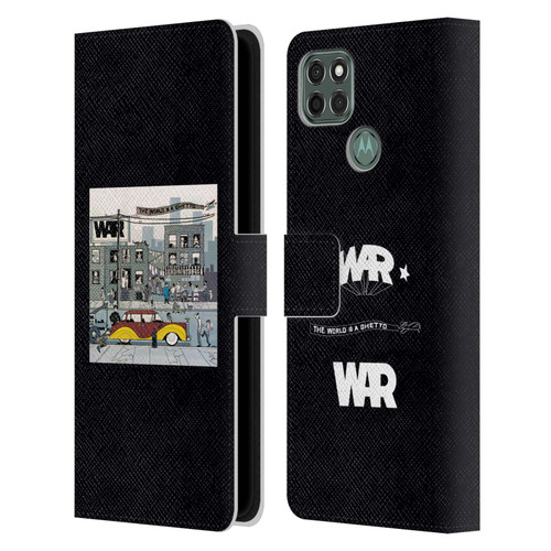 War Graphics The World Is A Ghetto Album Leather Book Wallet Case Cover For Motorola Moto G9 Power