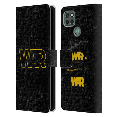 War Graphics Logo Leather Book Wallet Case Cover For Motorola Moto G9 Power