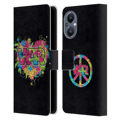 War Graphics Heart Logo Leather Book Wallet Case Cover For OnePlus Nord N20 5G