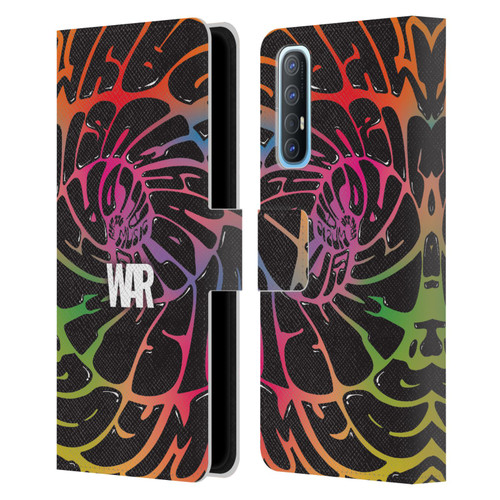 War Graphics All Day Colorful Leather Book Wallet Case Cover For OPPO Find X2 Neo 5G