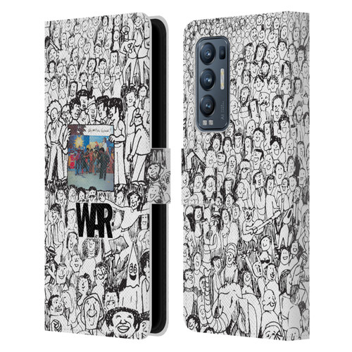War Graphics Friends Doodle Art Leather Book Wallet Case Cover For OPPO Find X3 Neo / Reno5 Pro+ 5G