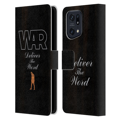 War Graphics Deliver The World Leather Book Wallet Case Cover For OPPO Find X5 Pro